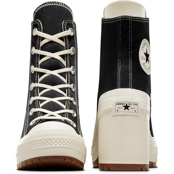 NEW Converse Chuck 70 De Luxe Heel Sneakers Black/White Women’s 10 A05347C - Picture 4 of 8